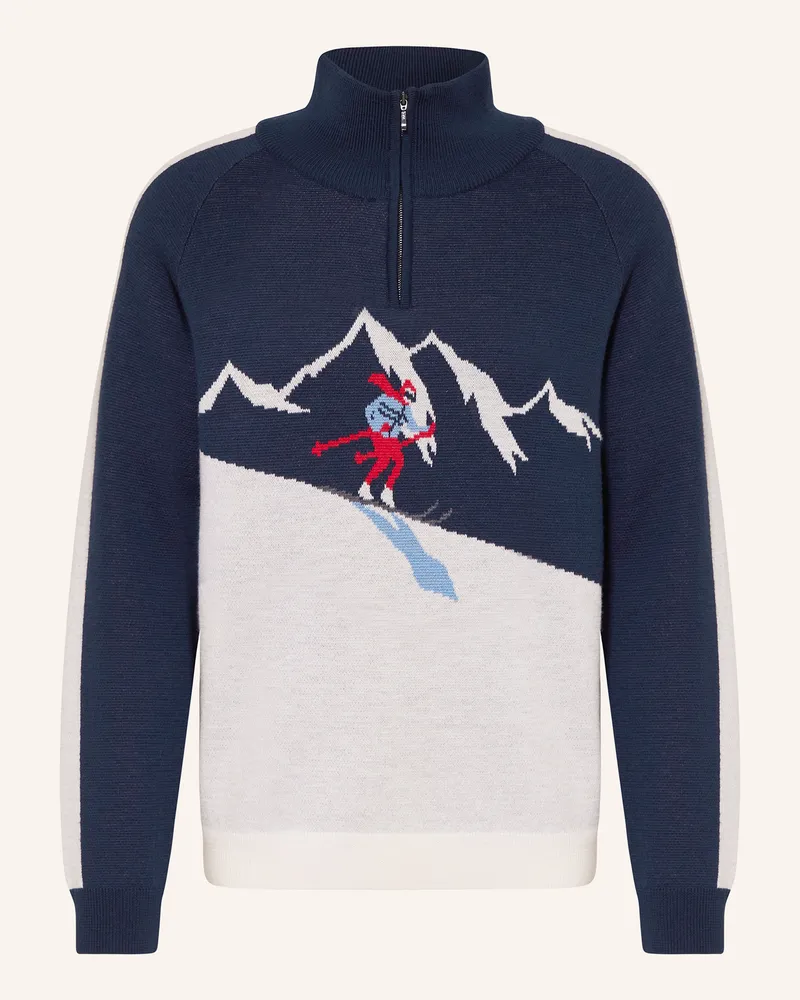 WE NORWEGIANS Troyer AFTERSKI aus Merinowolle Dunkelblau