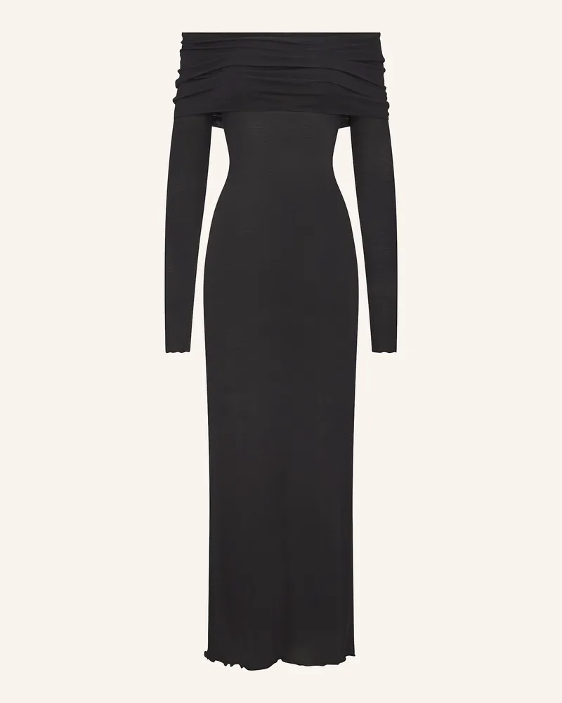 SKIMS Lounge-Kleid Sheer Modal schwarz Onyx