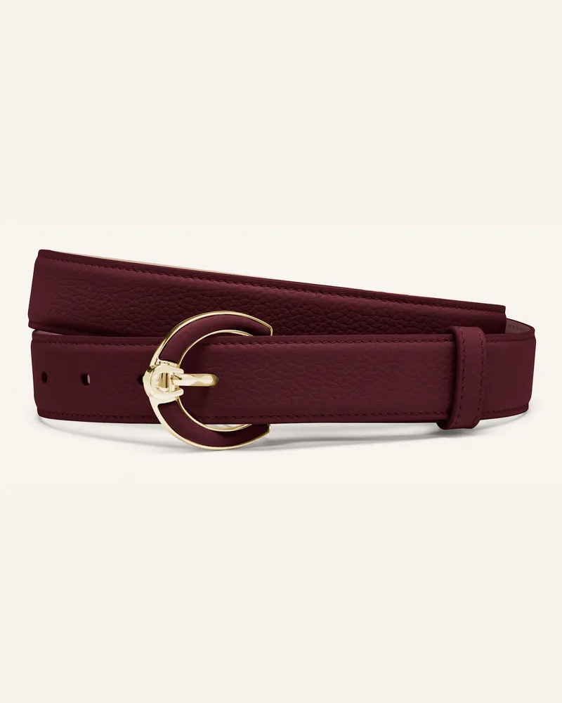 Aigner Ledergürtel Dunkelrot