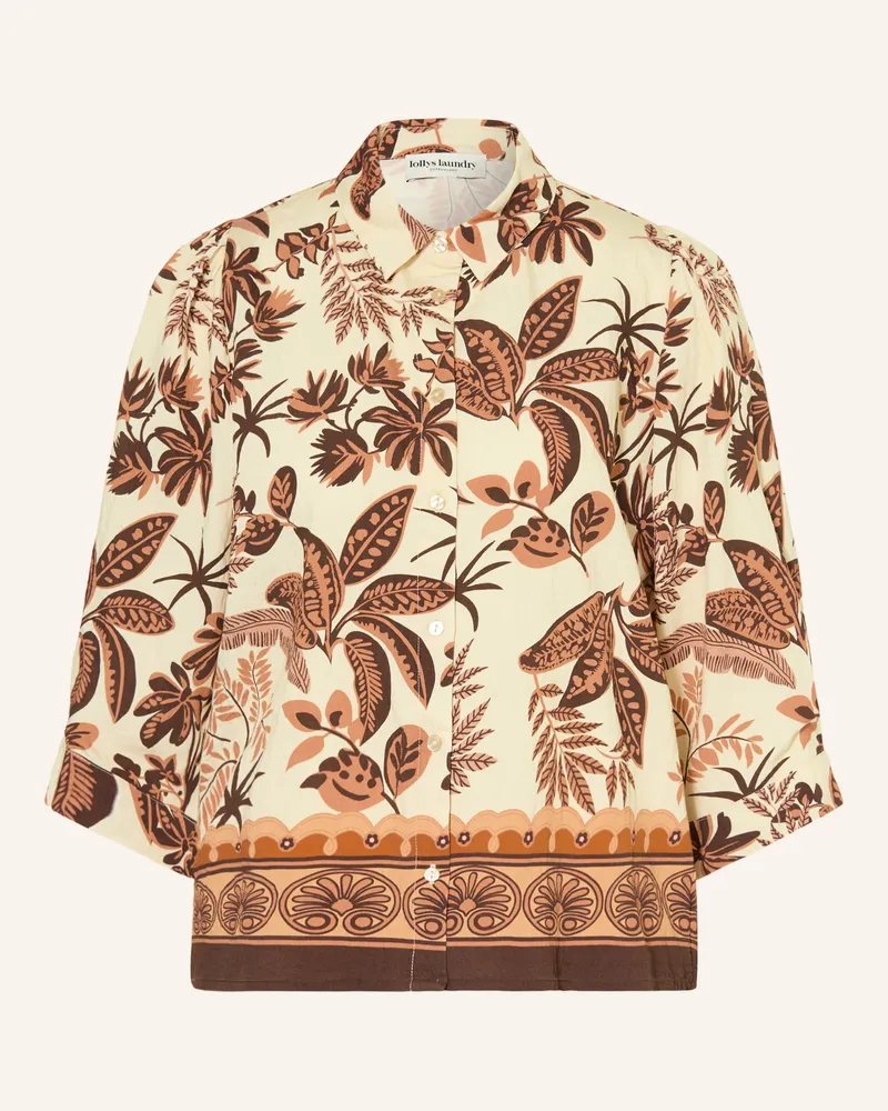 Lollys Laundry Hemdbluse BONOLL mit 3/4-Arm Ecru