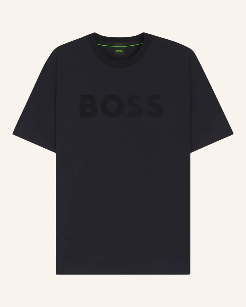 HUGO BOSS T-Shirt Ts_Iconic Logo Relaxed Fit blau Dunkelblau