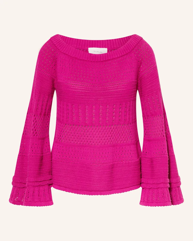 ba&sh Off-Shoulder-Pullover DAXIE Fuchsia