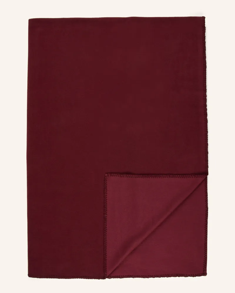 Zoeppritz Plaid Soft-Fleece rot Dunkelrot