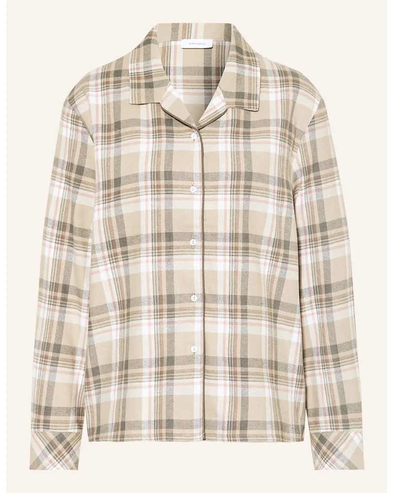 Darling Harbour Schlafshirt aus Flannel Beige