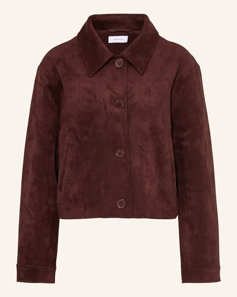 Darling Harbour Kastenjacke In Lederoptik rot Bordeaux