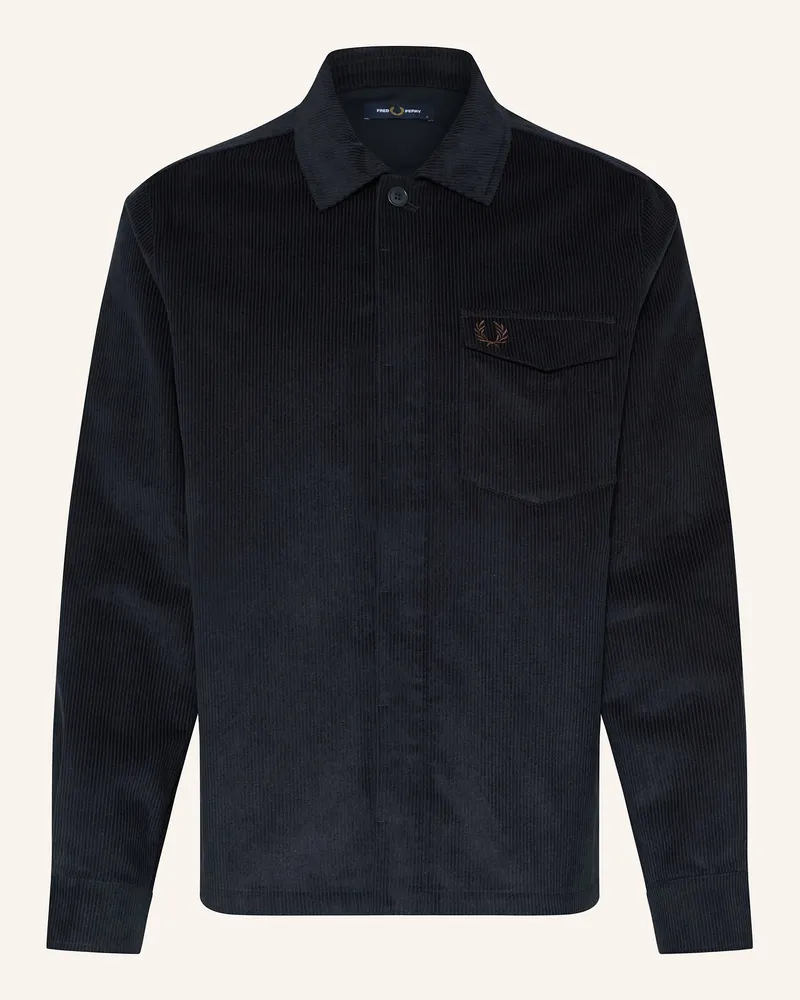 Fred Perry Cord-Overjacket blau Dunkelblau