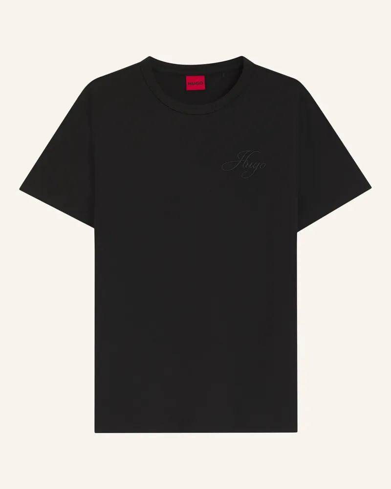 HUGO BOSS T-Shirt Damacia_7 Regular Fit schwarz Schwarz