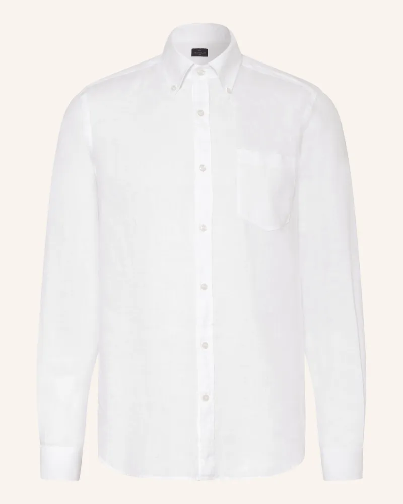 Paul & Shark Leinenhemd Regular Fit Weiss