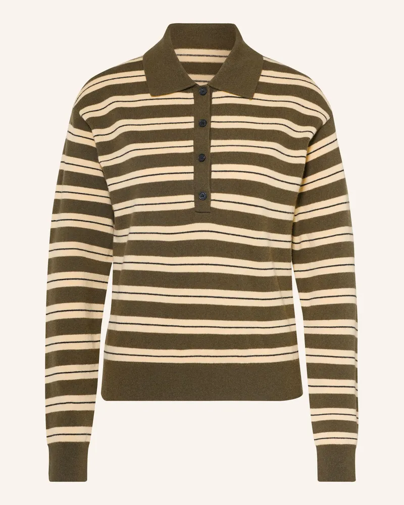 Arket Strick-Poloshirt Waida gruen Oliv
