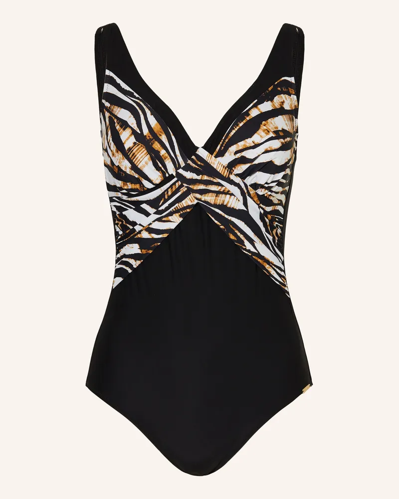 Charmline Shape-Badeanzug Wild Contrast schwarz Schwarz
