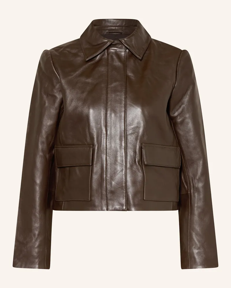 Reiss Lederjacke DREW Dunkelbraun
