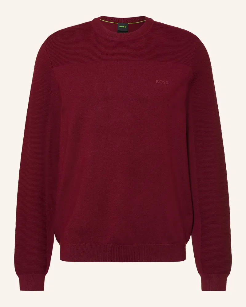HUGO BOSS Pullover Momentum-X rot Dunkelrot
