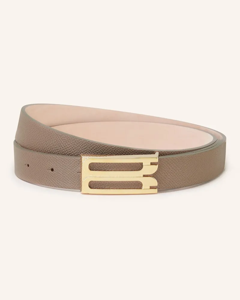 Victoria Beckham Ledergürtel Taupe