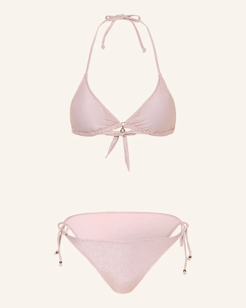 Banana Moon Triangel-Bikini Cricomassa Mit Glitzergarn beige Rosé