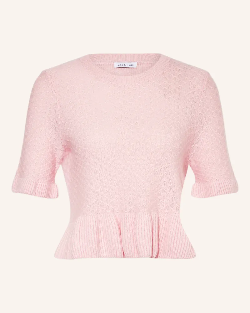 Mrs & HUGS Strickshirt mit Cashmere Rosa