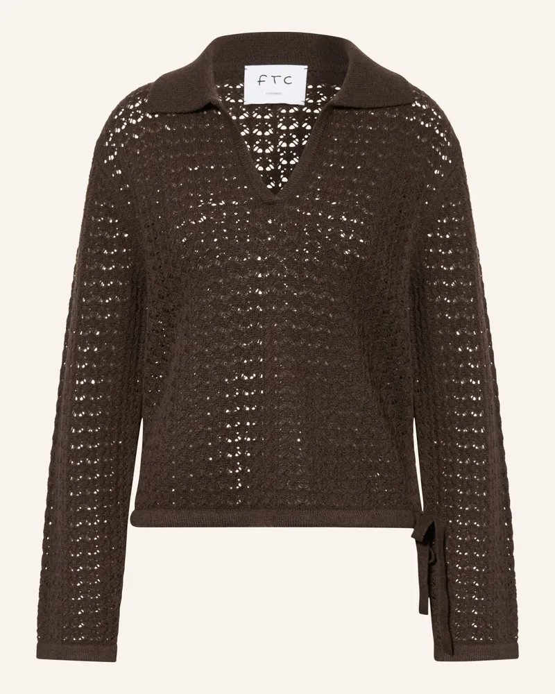 FTC Cashmere Cashmere-Pullover Dunkelbraun