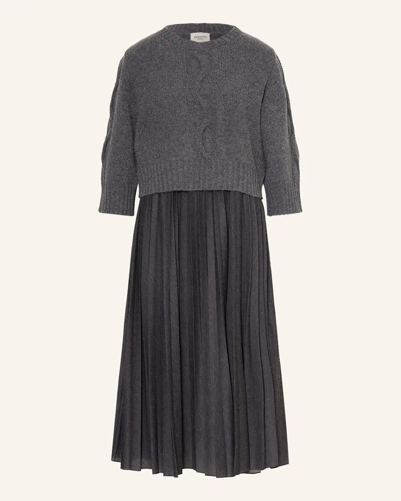 Max Mara Set Calco: Kleid Und Pullover Mit 3/4-Arm grau Dunkelgrau