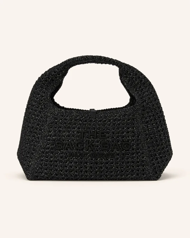 Marc Jacobs Handtasche The Crochet Mini Sack Bag Mit Pouch schwarz Schwarz