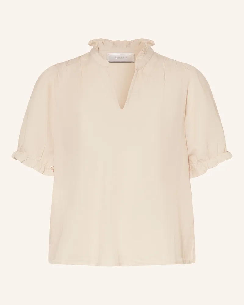 Neo Noir Blusenshirt Odesa Aus Leinen Mit Rüschen beige 213