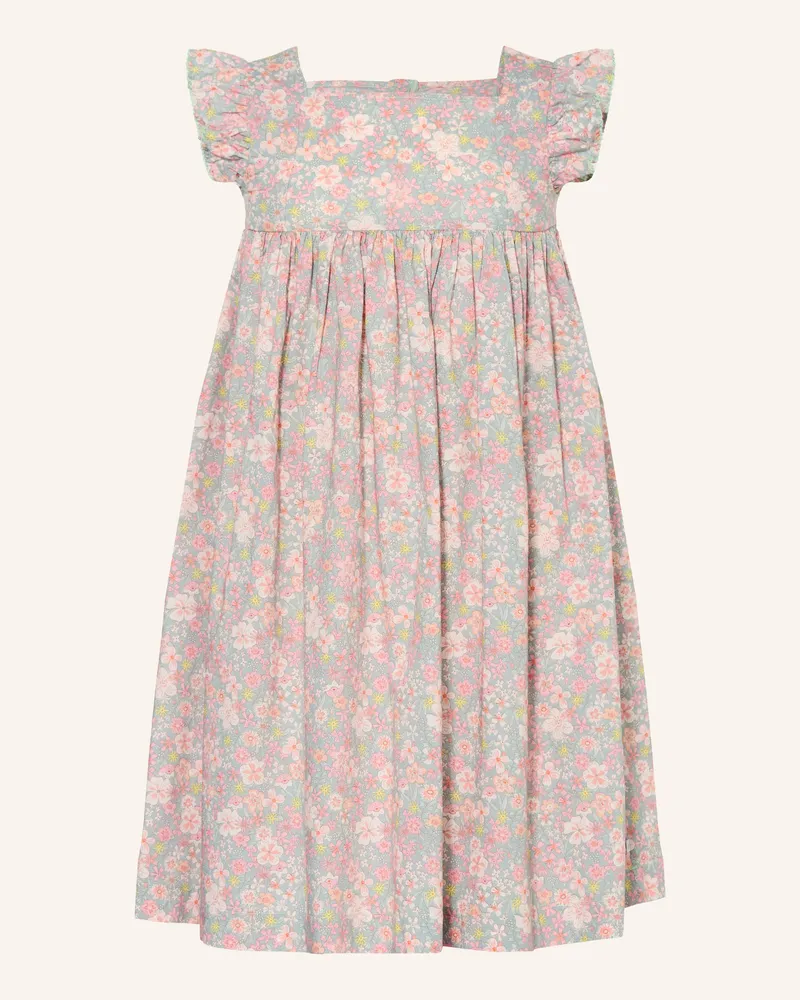 Petit Bateau Kleid Mit Volants gruen Hellgrün