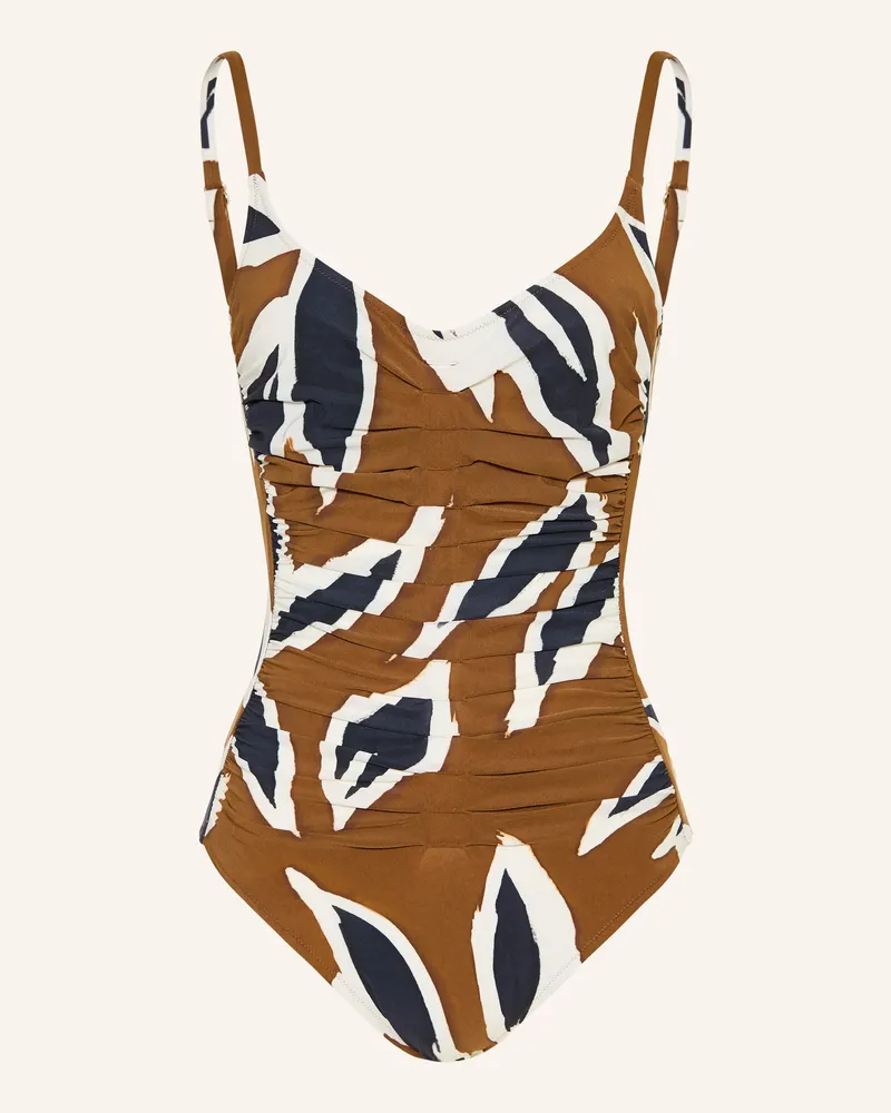 Maryan Mehlhorn Bügel-Badeanzug Nomade braun Cognac