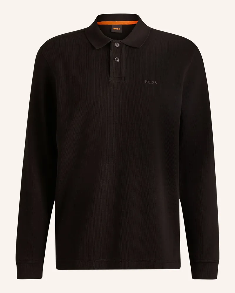HUGO BOSS Piqué-Poloshirt PETE Regular Fit Schwarz