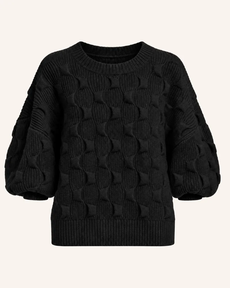 KIEFERMANN Kiefermann Women Strickpullover Aus Wolle-Kaschmir Mit Struktur Roshani schwarz Schwarz