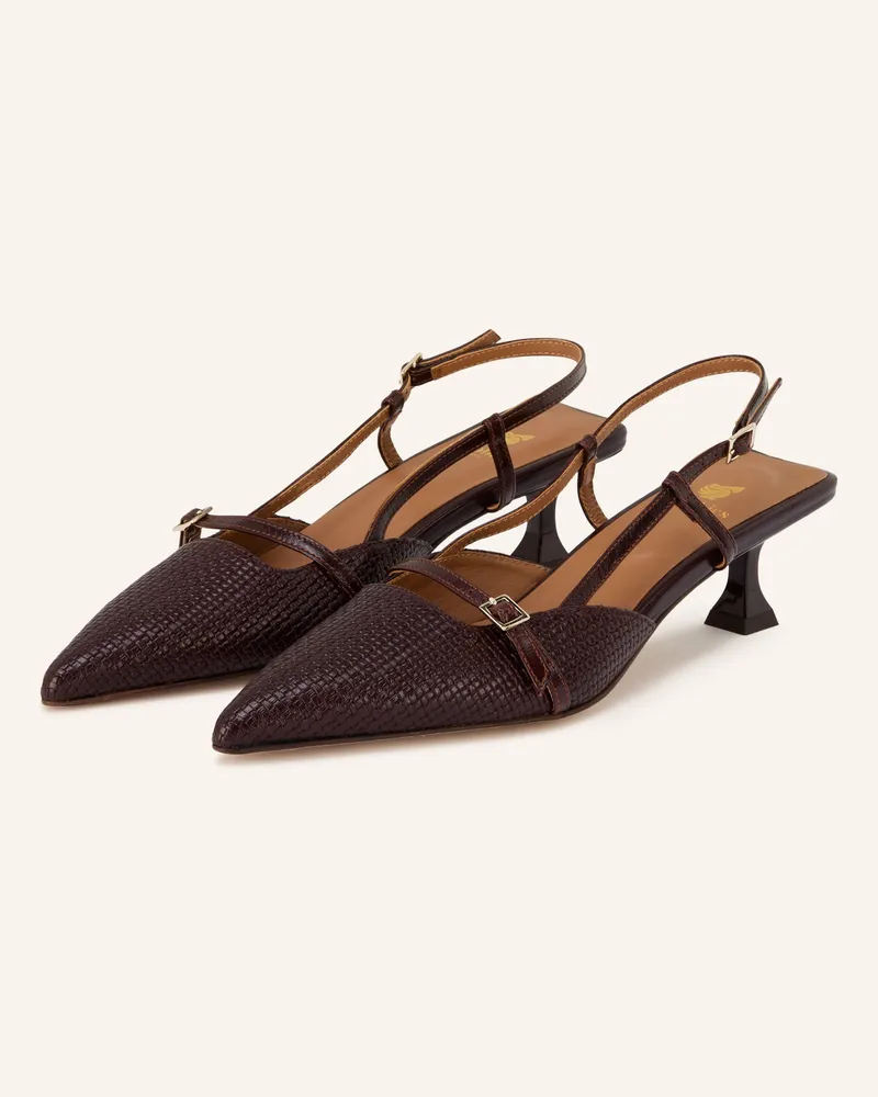 Bobbies Slingpumps Reem braun Dunkelbraun