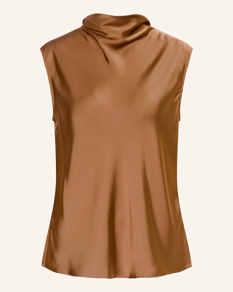 HOBBS London Blusentop GIGI aus Satin Cognac