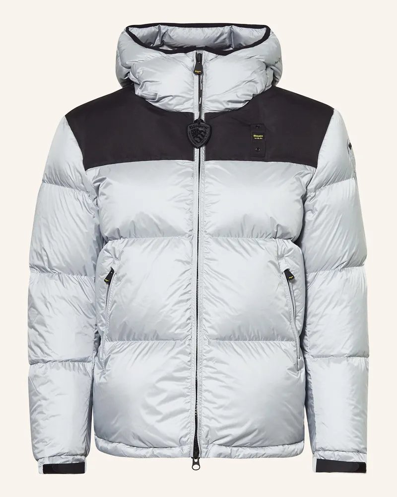 Blauer Daunenjacke Schwarz