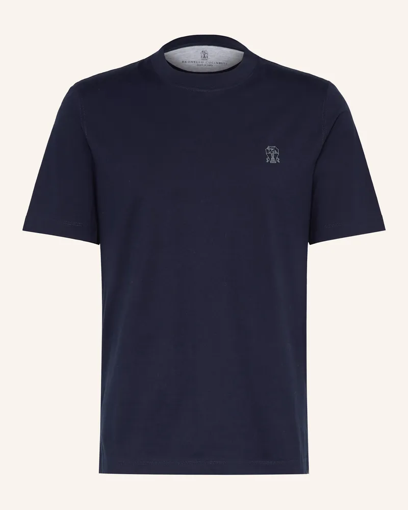 Brunello Cucinelli T-Shirt blau Dunkelblau