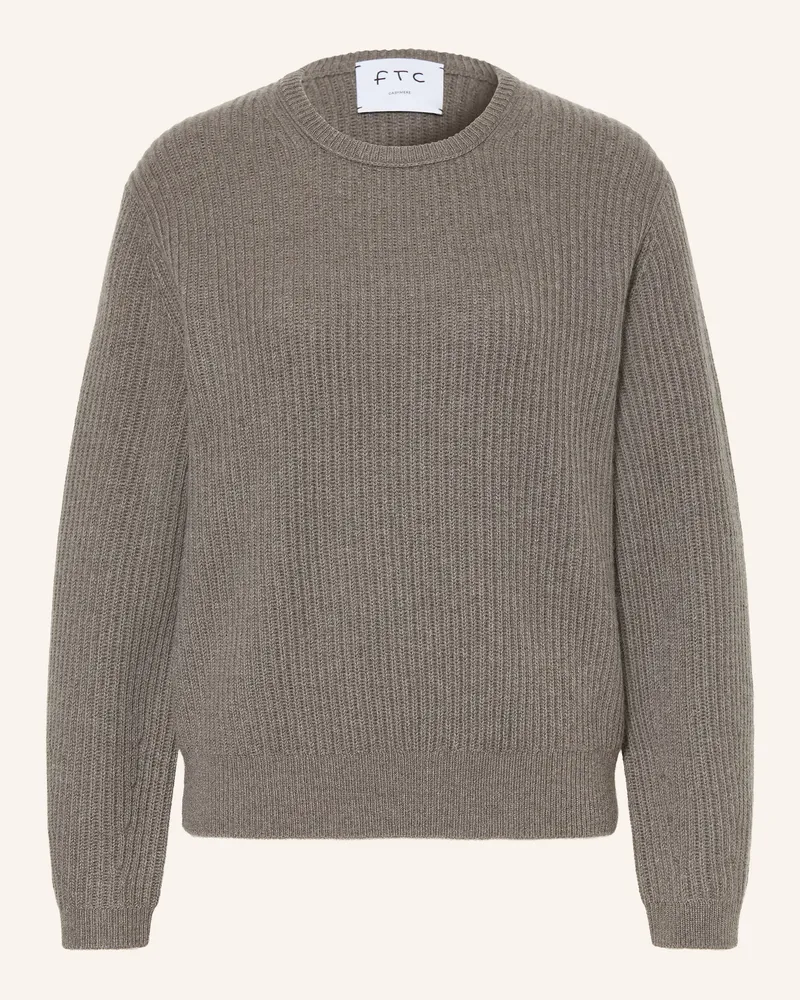 FTC Cashmere Cashmere-Pullover gruen Taupe