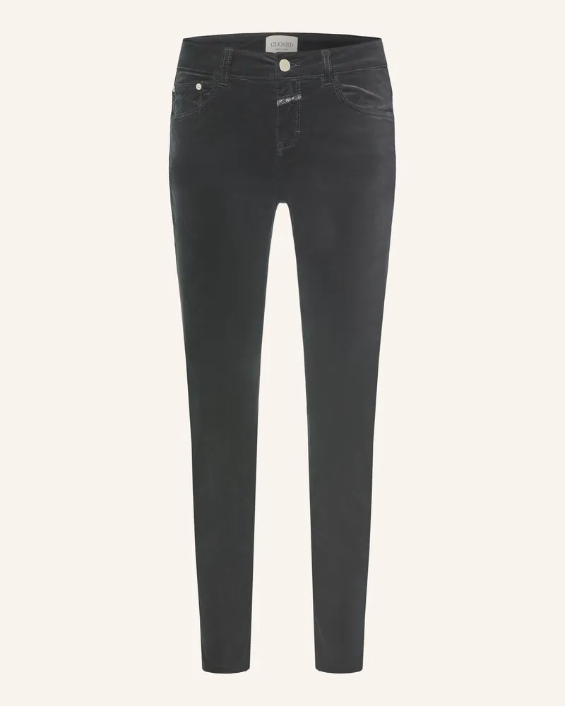 Closed 7/8-Hose Baker Aus Samt schwarz Schwarz