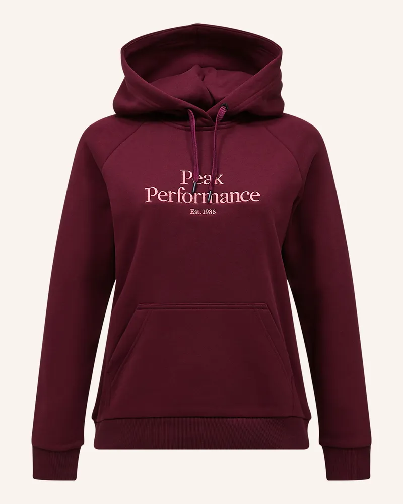Peak Performance Hoodie rot Dunkelrot
