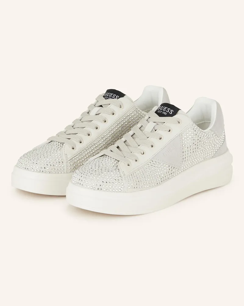 Guess Sneaker ELBINA mit Schmucksteinen Weiss