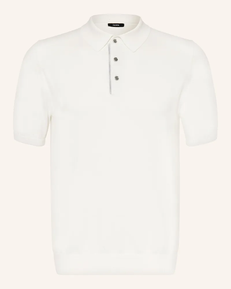 Reiss Strick-Poloshirt FINCH Regular Fit Weiss