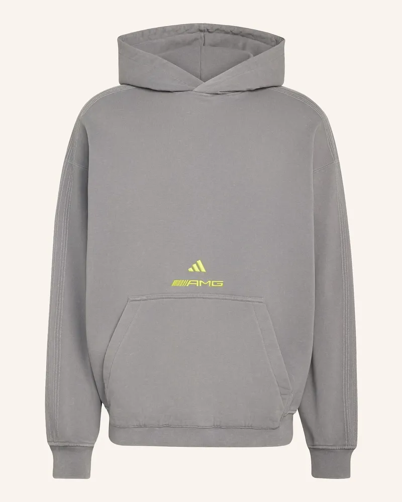 adidas AMG WASHED HOODIE Grau