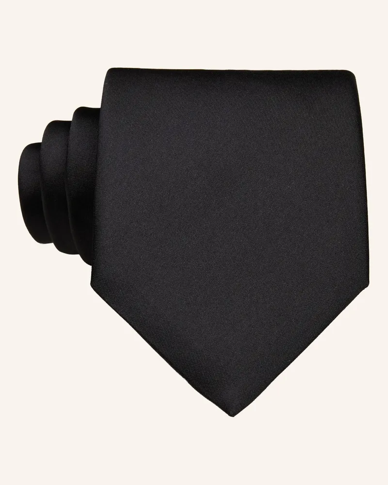 HUGO BOSS Krawatte schwarz Schwarz