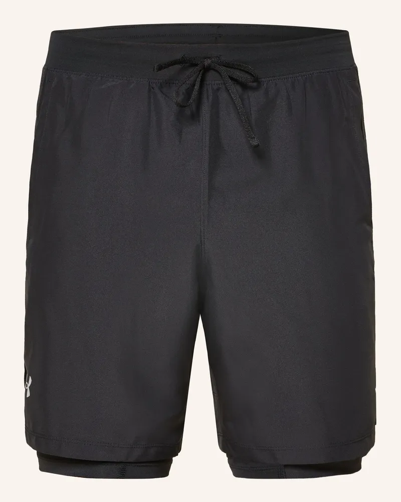 Under Armour 2-In-1-Laufshorts Launch schwarz Schwarz