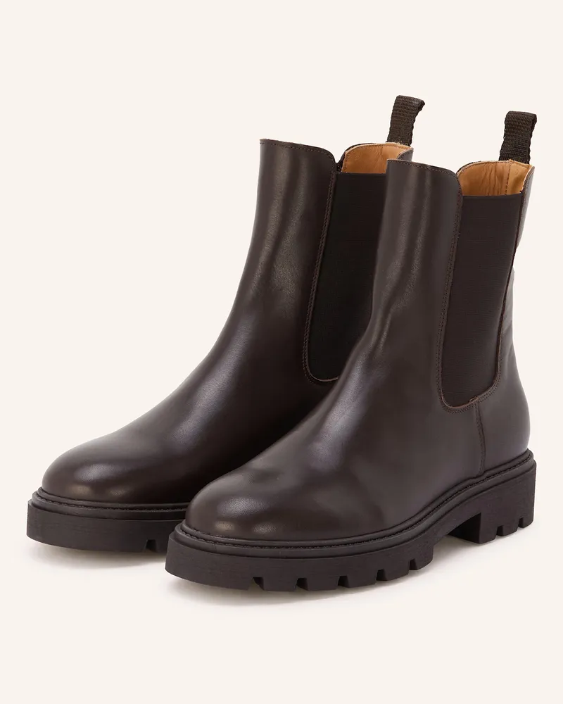 Mrs & HUGS Chelsea-Boots braun Dunkelbraun