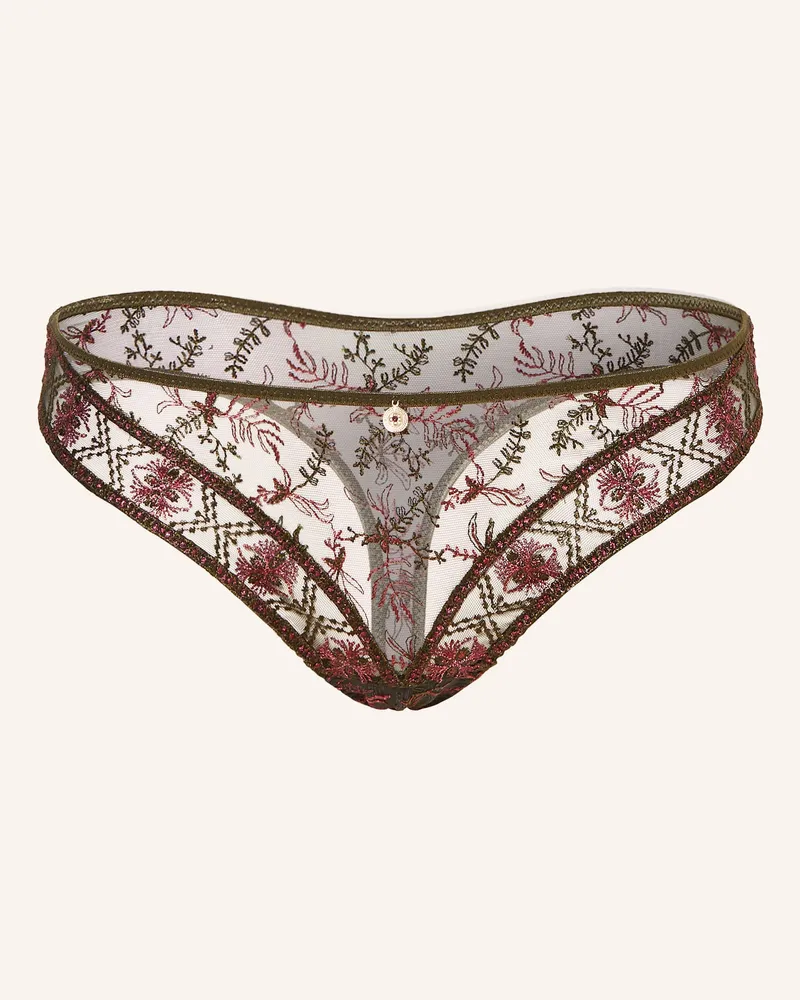 Aubade String SOUND OF HEART mit Glitzergarn Dunkelgrün