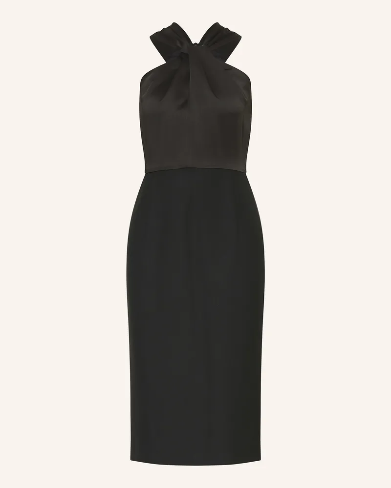 HUGO BOSS Cocktailkleid DATINAR im Materialmix Schwarz