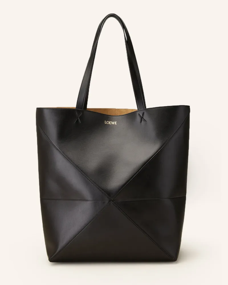 Loewe Shopper Puzzle Tote Large schwarz Schwarz