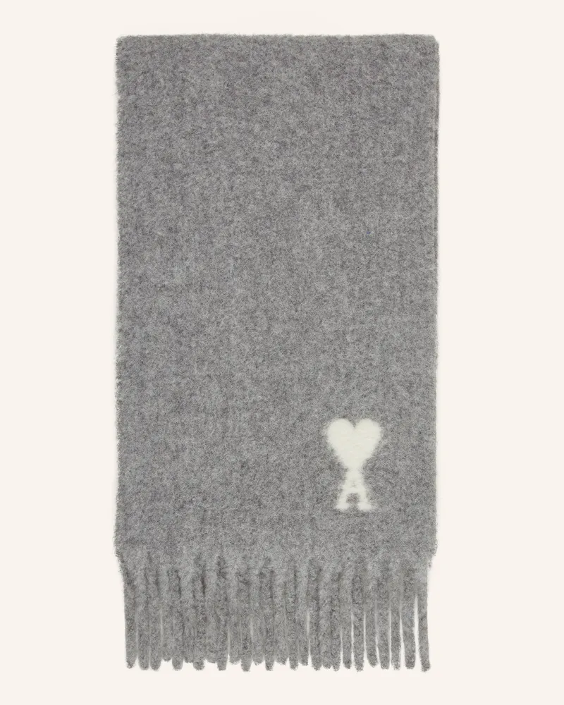 AMI Paris Alpaka-Schal Grau