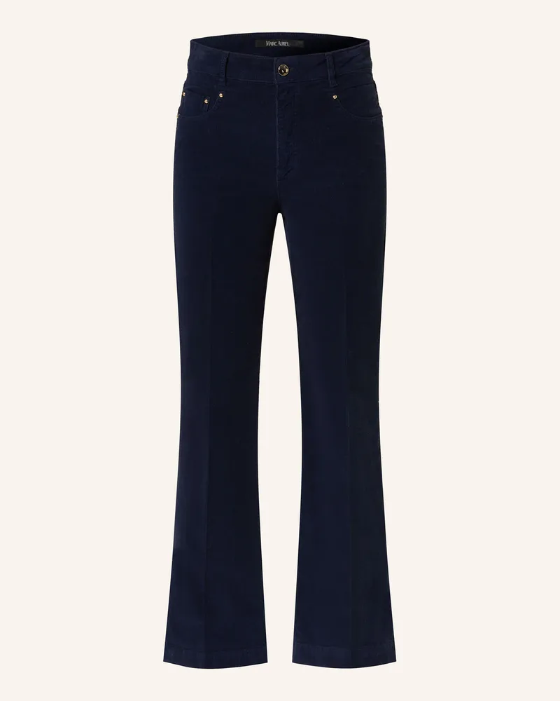 MARC AUREL Bootcut-Hose aus Cord Dunkelblau