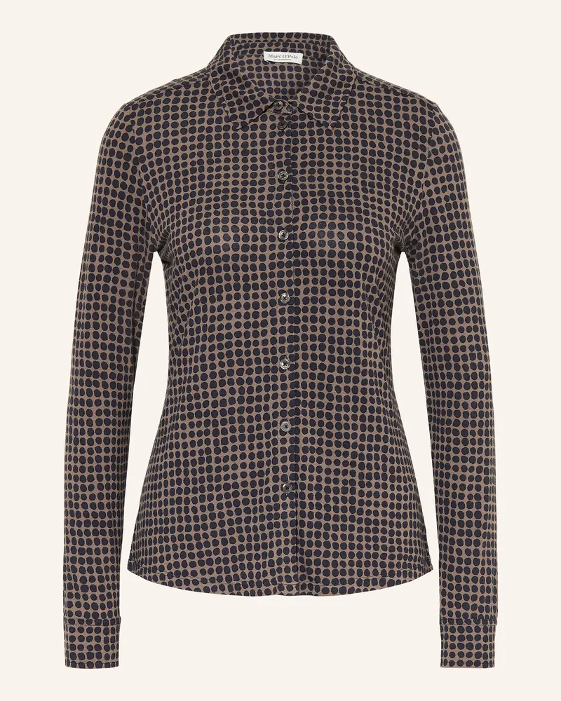 Marc O'Polo Hemdbluse Aus Jersey grau Dunkelgrau