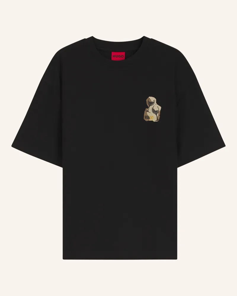 HUGO BOSS T-Shirt Detzi Relaxed Fit schwarz Schwarz
