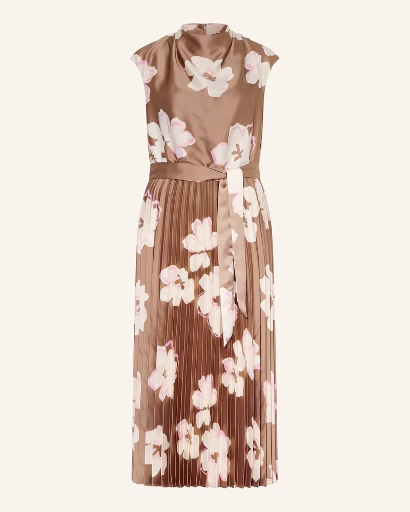 S.Oliver Plisseekleid Aus Satin braun Braun
