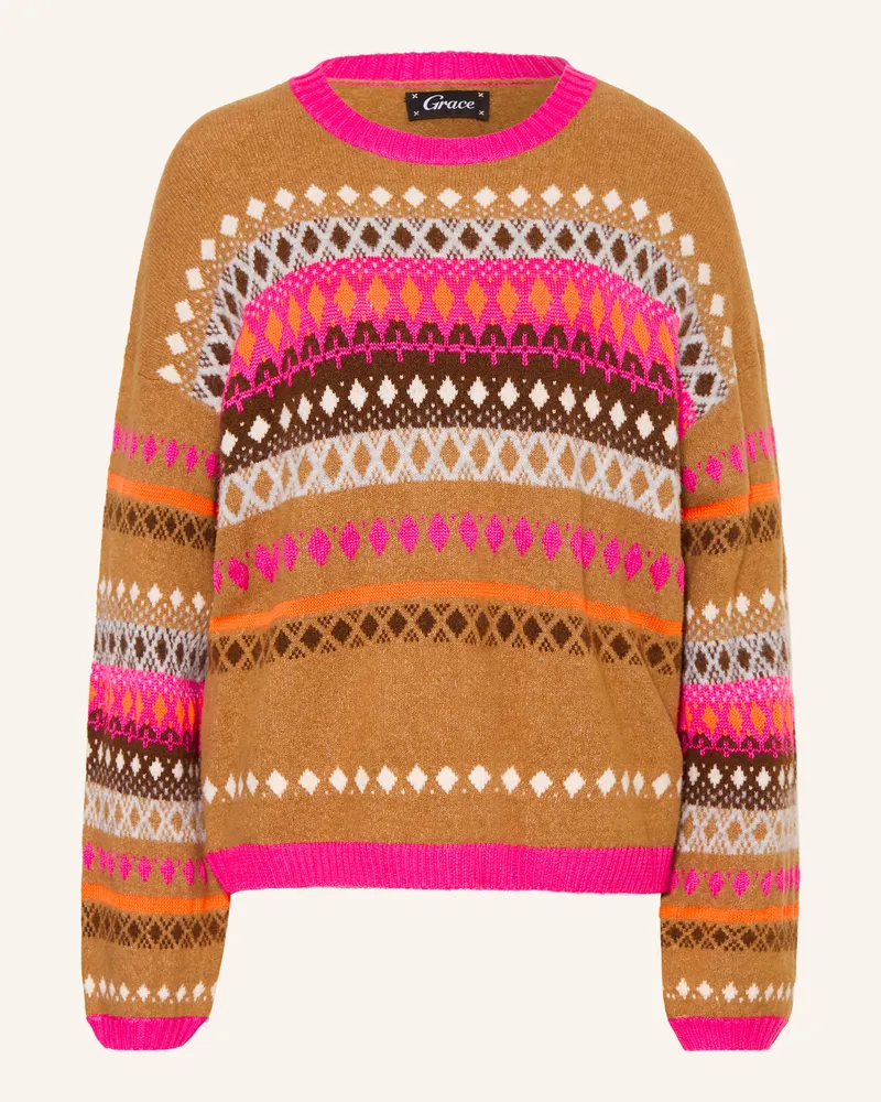 Grace Pullover Totoro beige Hellbraun
