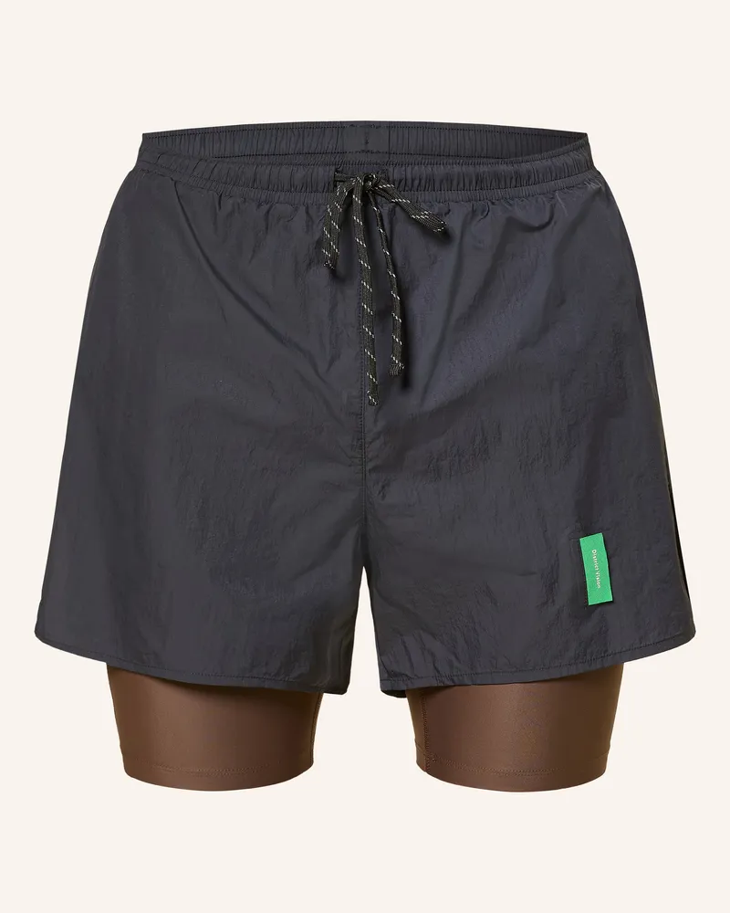 District Vision 2-In-1-Laufshorts schwarz Schwarz